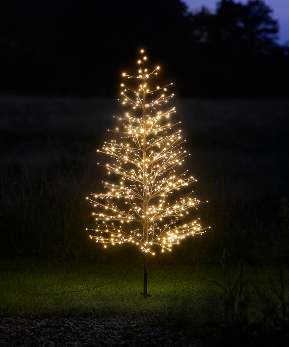 Juletre Basis 736 LED med blink brun 150 cm